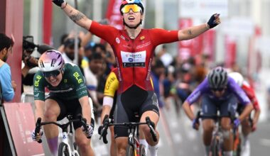 Lorena Wiebes (Team SD Worx-Protime) wins stage 3 of the UAE Tour Women ahead of Lara Gillespie (Team UAE ADQ) on February 07, 2026 (Photo: Tim de Waele/Getty Images)