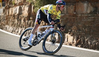 Remco Evenepoel (Red Bull-Bora-Hansgrohe) on the way to winning the overall standings at the Volta Comunitat Valenciana 2026 (Photo: Szymon Gruchalski/Getty Images)