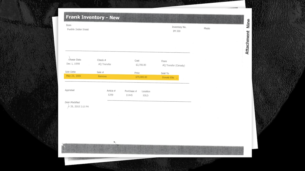 A copy of a receipt. 