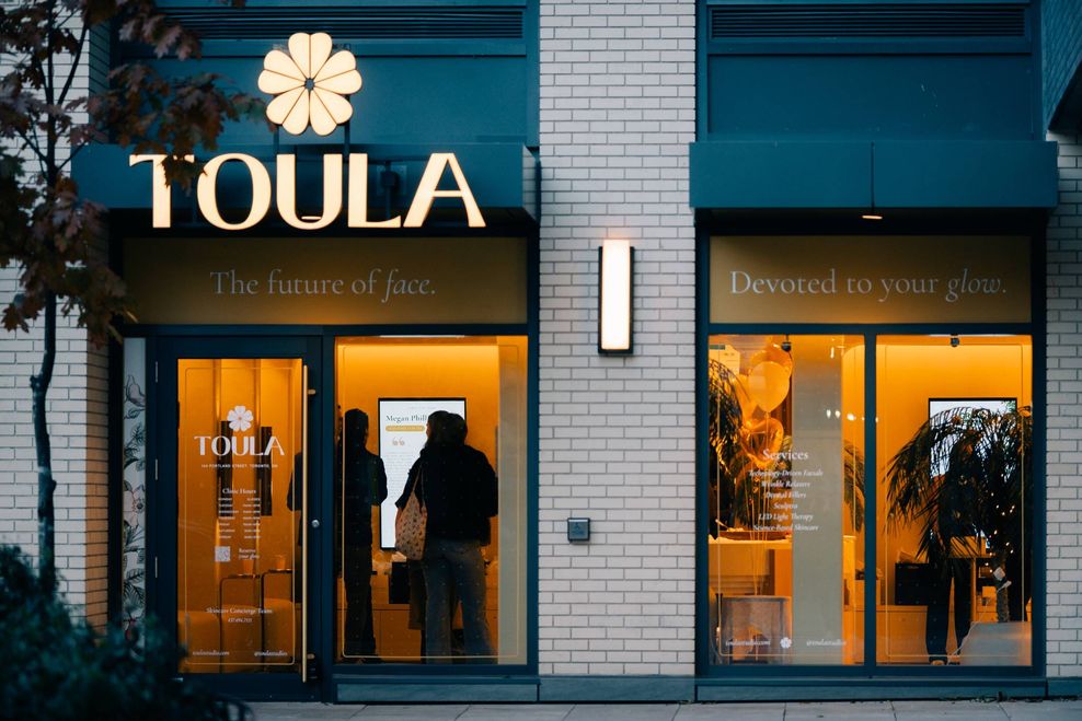 The outside of Toronto med spa TOULA