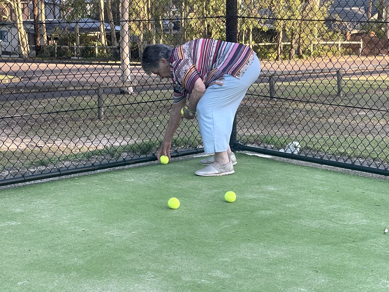 My 90-year-old mum felt bad for laughing at how poorly I played so took on the role of