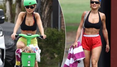 Rita Ora is seen in top shape while enjoying a bike ride in Sydney
