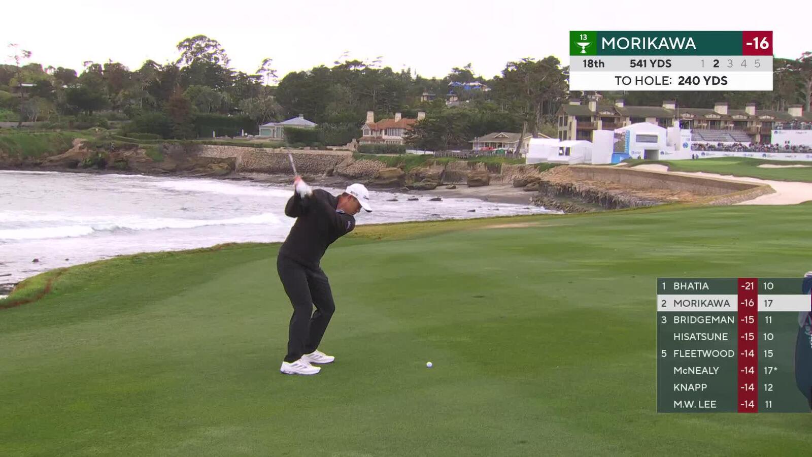 Collin Morikawa birdies final hole to card 62 at AT&T Pebble Beach