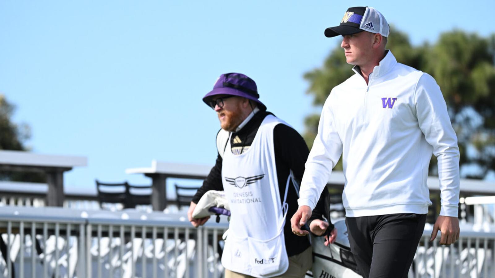 Jacob Goode smiling on the course