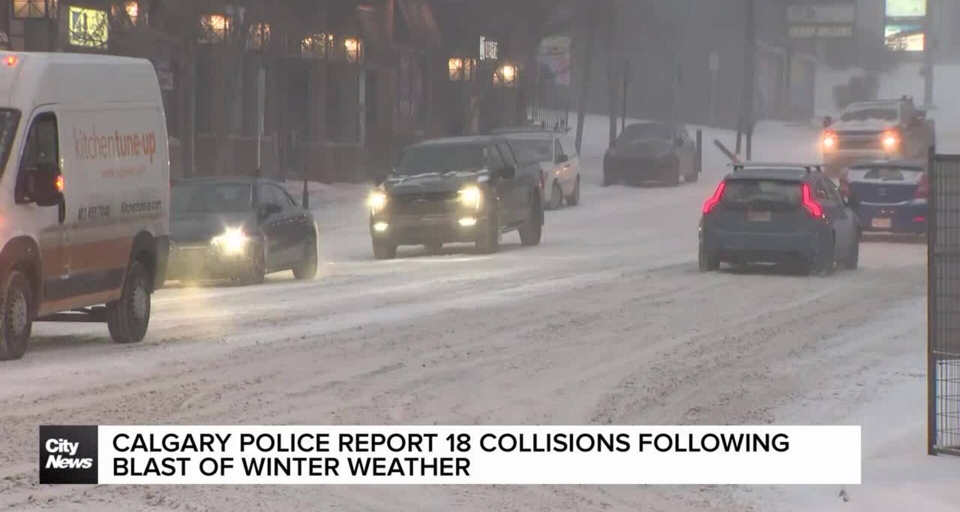 Calgary police report 18 collisions following blast of winter weather
