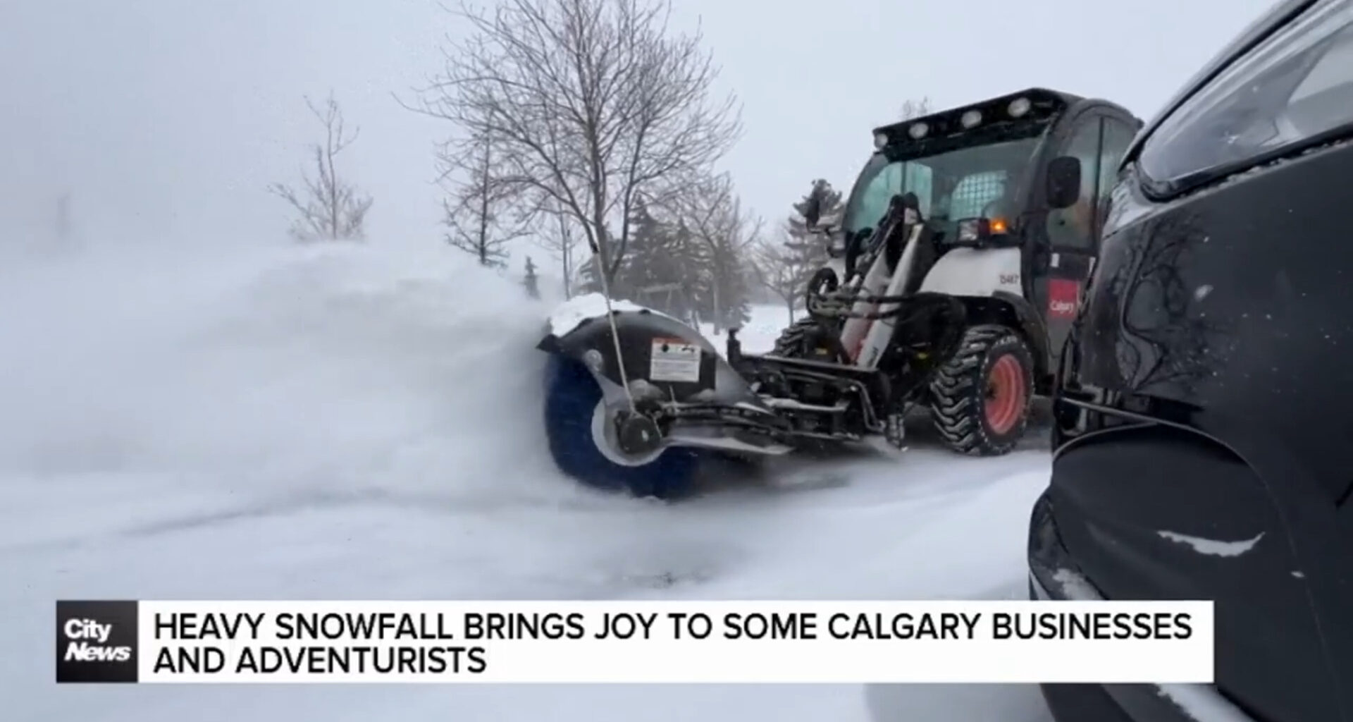 Heavy snowfall brings joy to some Calgary businesses and adventurists