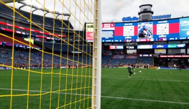 Soccer net at Gillette Stadium