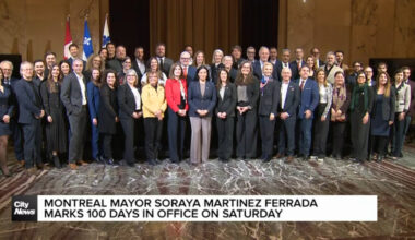 Montreal mayor to mark 100 days in office Saturday