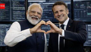 ‘When friends connect, innovation follows’: French President Macron shares AI image with PM Modi | India News