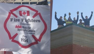 Edmonton firefighters braving the cold to raise money for Muscular Dystrophy Canada