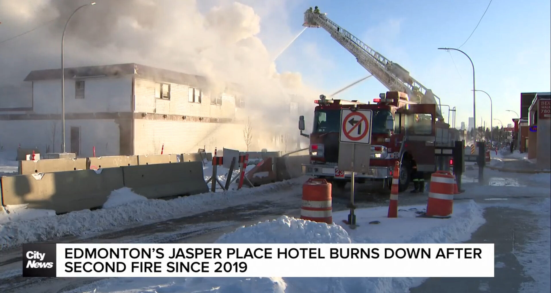 Jasper Place Hotel burns down after second fire since 2019