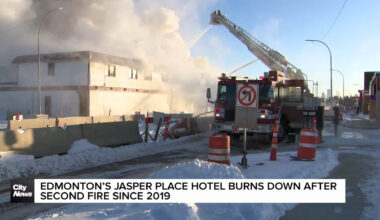 Jasper Place Hotel burns down after second fire since 2019