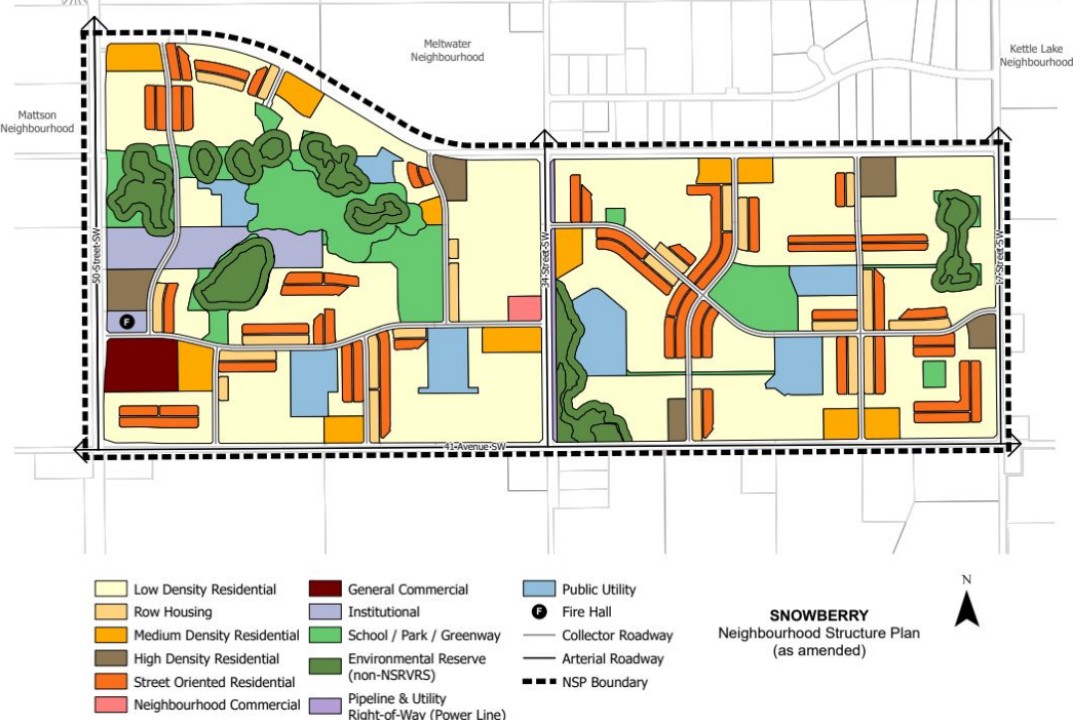 A map of the proposed neighbourhood of Snowberry.