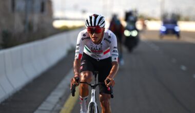 Stage winner Isaac Del Toro (UAE Team Emirates - XRG) attacks during Stage 6 of the UAE Tour on February 21, 2026 in Jebel Hafeet, United Arab Emirates. (Photo: Tim de Waele/Getty Images)