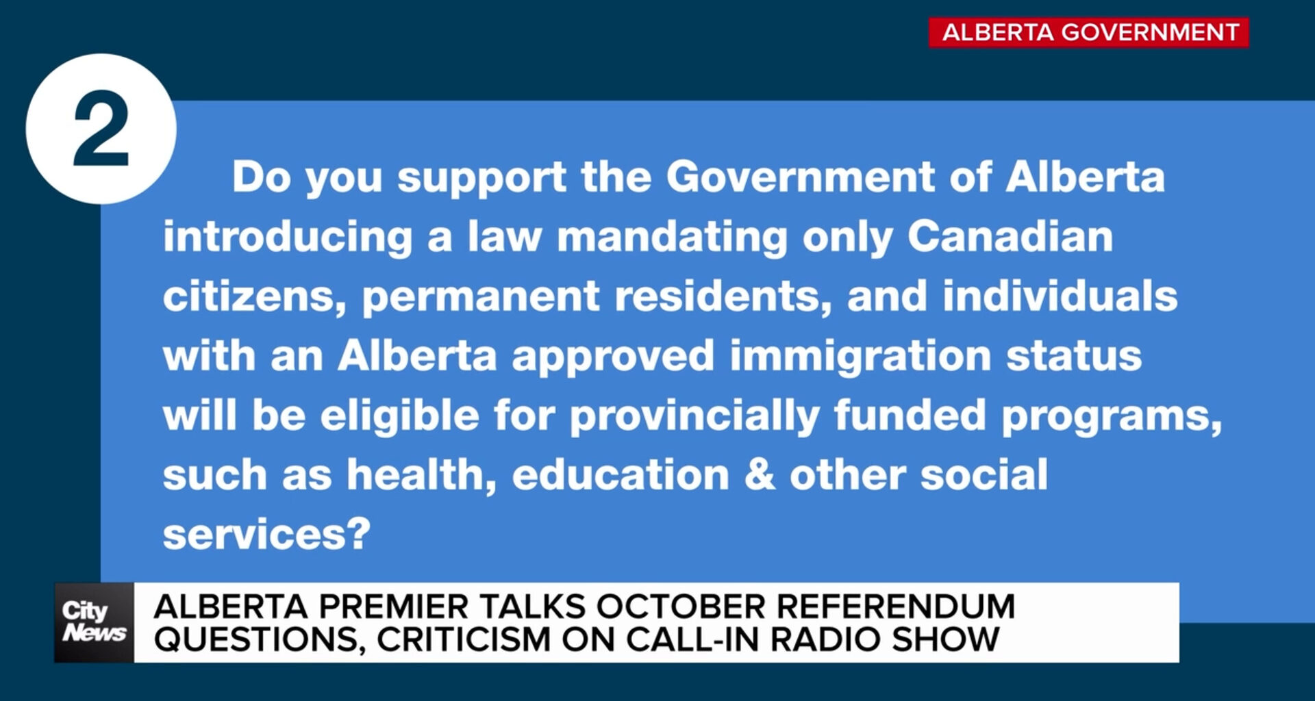 Premier talks October referendum questions, criticism on call-in radio show