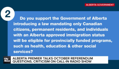 Premier talks October referendum questions, criticism on call-in radio show