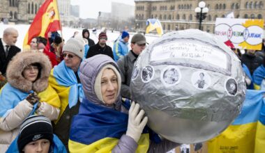 Ukraine Olympian’s banned skeleton helmet a rallying symbol at Ottawa demonstration