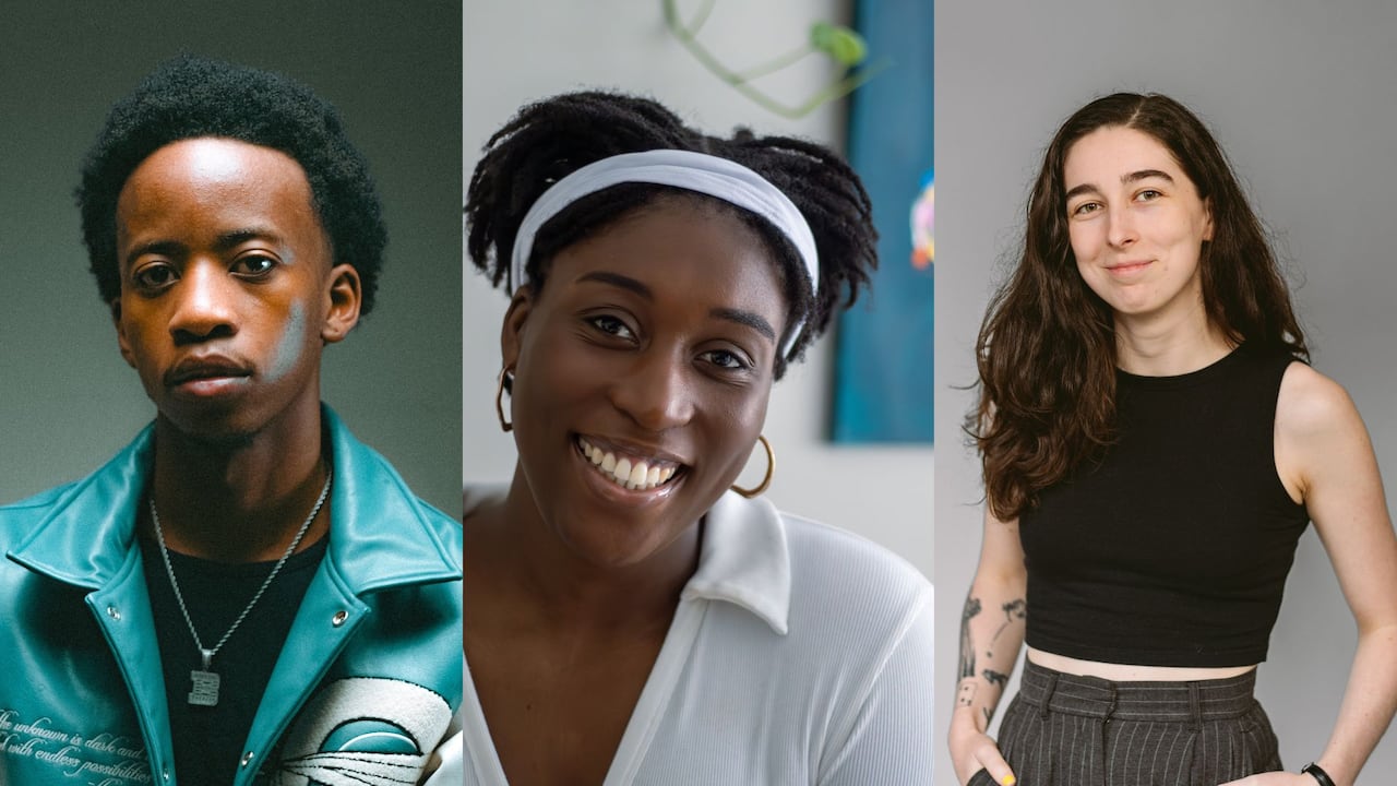 Composite photo with three headshots: A black man, a black woman, and a white woman