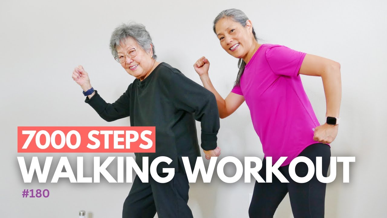 7000 Steps Walking Workout for Seniors & Beginners, Low Impact - YouTube