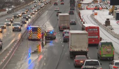 Water main break causing delays on Gardiner Expressway: Toronto police