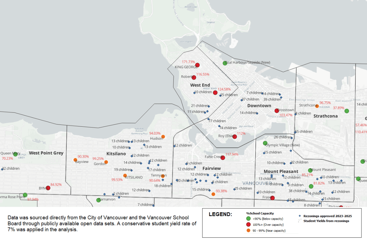 Density without classrooms: The growing crisis in Vancouver’s school planning (Downtown and Broadway Plan area analysis, by Melanie Cheng)