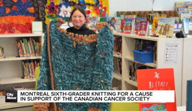 Montreal sixth-grader knitting for a cause