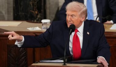 Trump sticks to celebratory script in state of the union, with one angry detour