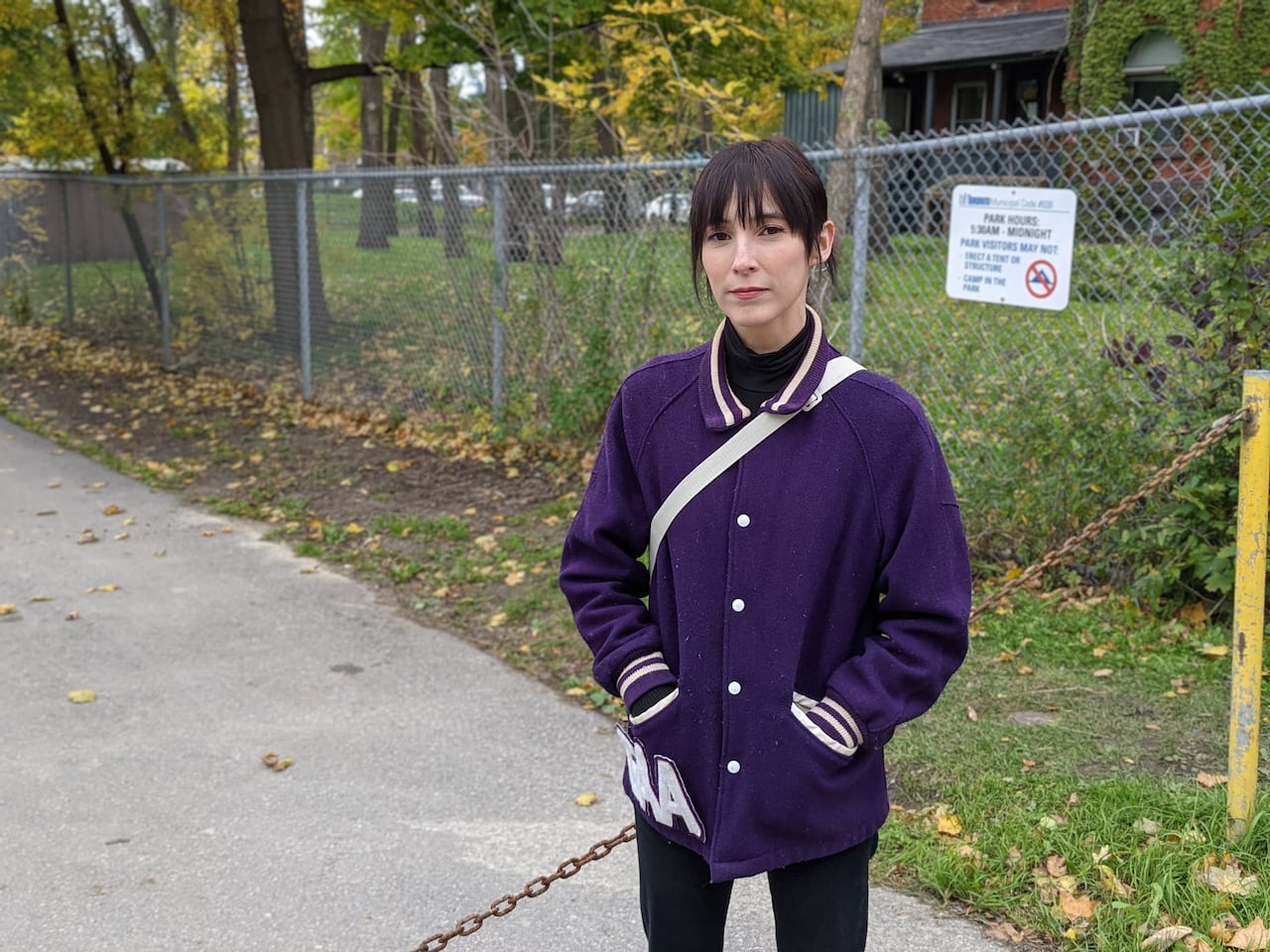 Chan McNally is pictured outside.