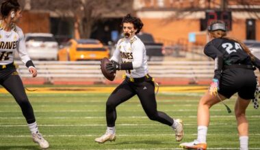 (1) Women's Flag Moves Past Wingate, 26-20