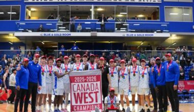 Men's basketball claims Canada West title