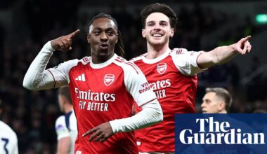 Eze and Gyökeres at the double to boost Arsenal title bid with Spurs rout | Premier League