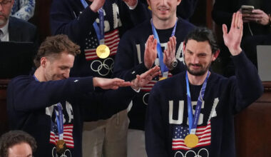 US men's hockey team feted at State of the Union; Trump says women's team will be honored 'soon'