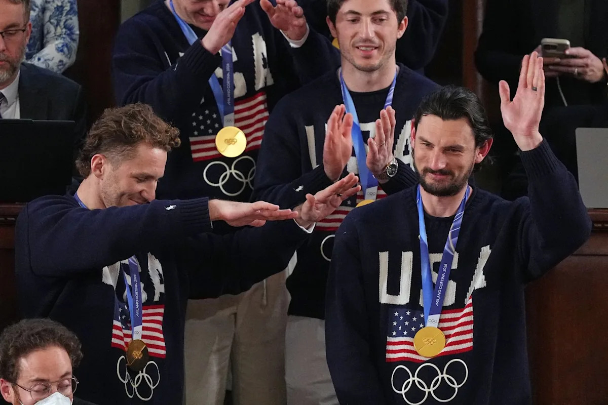 US men's hockey team feted at State of the Union; Trump says women's team will be honored 'soon'