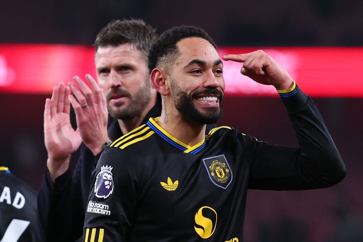 Matheus Cunha of Manchester United celebrates 