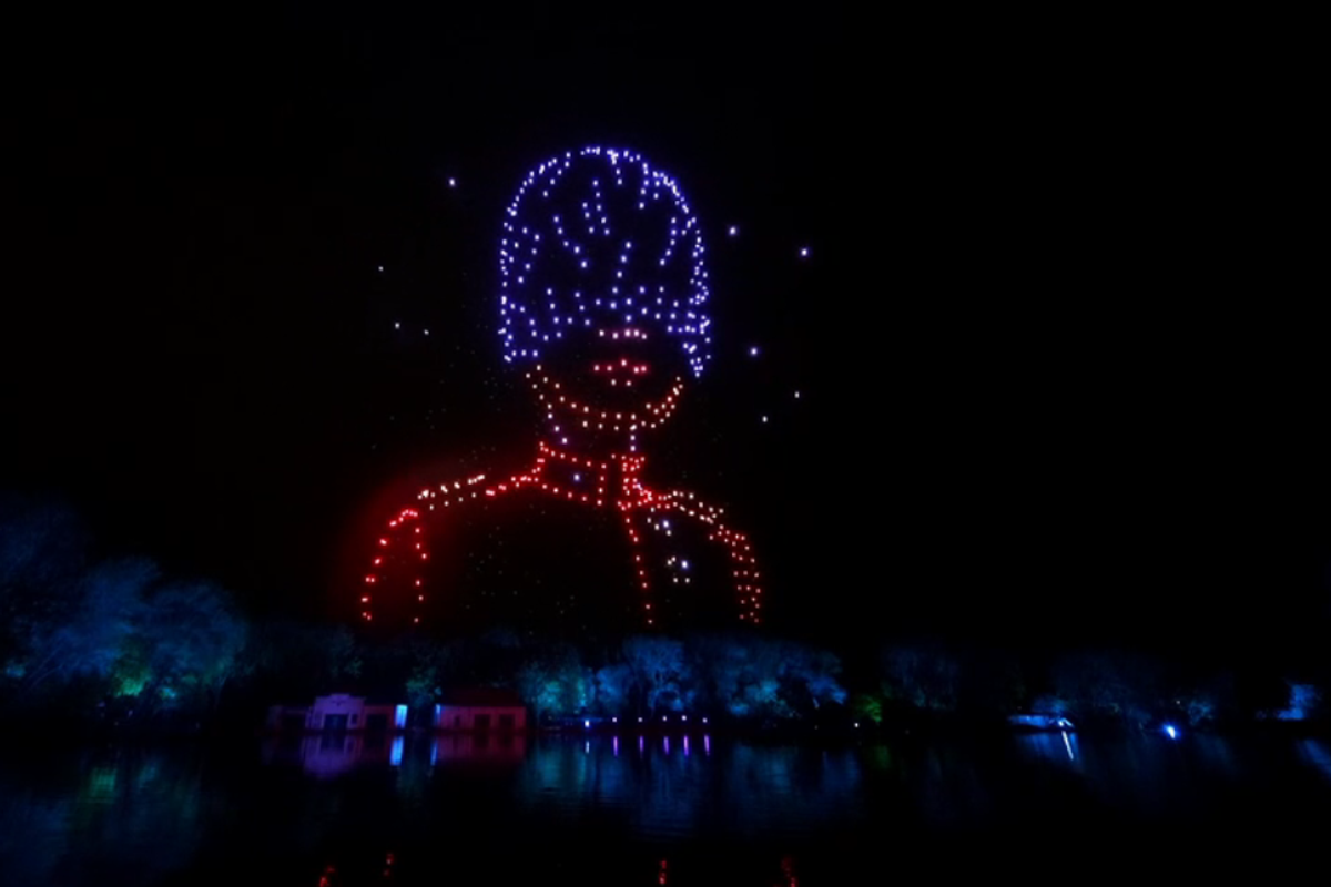 The drone act paid an emotional tribute to King Charles