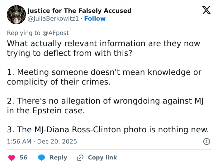 Tweet discussing Michael Jackson and Epstein files denying wrongdoing or new allegations in relation to children and secret tapes. Tweet discussing Michael Jackson and Epstein files denying wrongdoing or new allegations in relation to children and secret tapes.