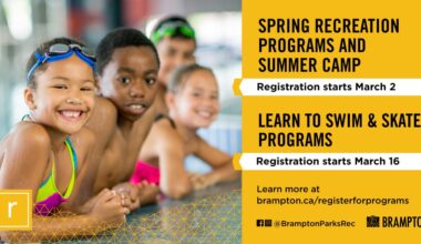 Registration opens March 2 for City of Brampton Spring Recreation Programs and Summer Camps