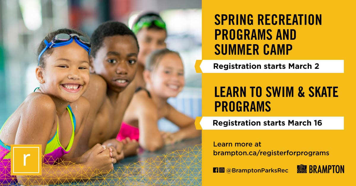 Registration opens March 2 for City of Brampton Spring Recreation Programs and Summer Camps