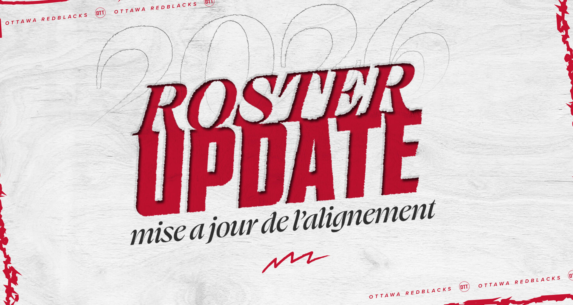 REDBLACKS transactions February 13 - Ottawa REDBLACKS