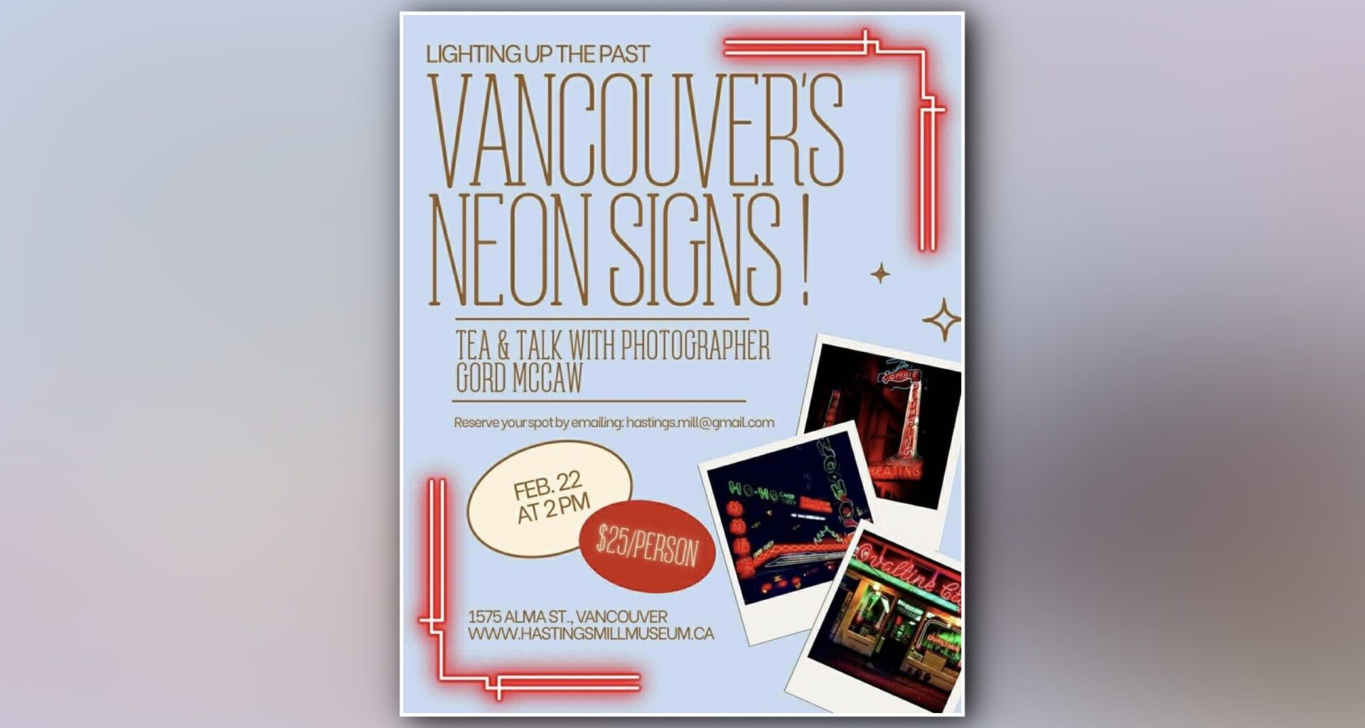 photographer offers tour through Vancouver's history of neon signs