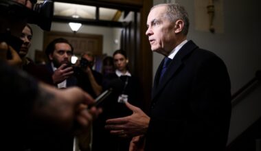 Carney in Tumbler Ridge, Canada net-zero, Stronach trial