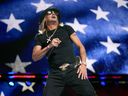 Musician Kid Rock performs on the fourth day of the Republican National Convention at the Fiserv Forum on July 18, 2024 in Milwaukee, Wisc. 