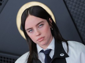 Billie Eilish arrives at the 68th Annual Grammy Awards at the Crypto.com Arena in Los Angeles on Feb. 1, 2026.