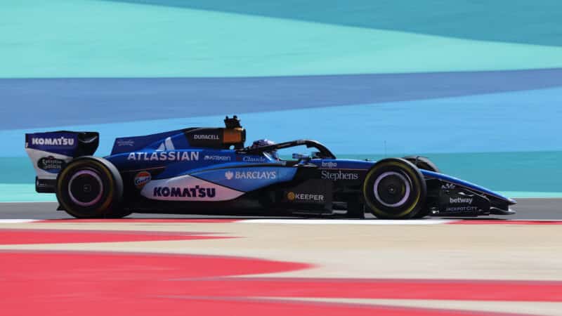 Alex Albon, Williams, during Bahrain F1 testing