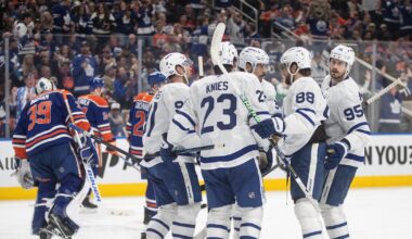 Matias Maccelli’s two goals lead the way as Toronto Maple Leafs down Edmonton Oilers, head into break with three straight wins
