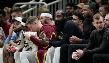 James Harden sits out Cleveland Cavaliers' game at Piston after fracturing thumb