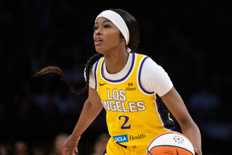 Rickea Jackson about to dribble on the basketball court