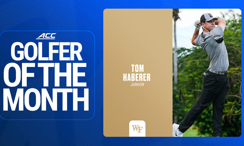 Wake Forest’s Haberer Named ACC Men’s Golfer of the Month