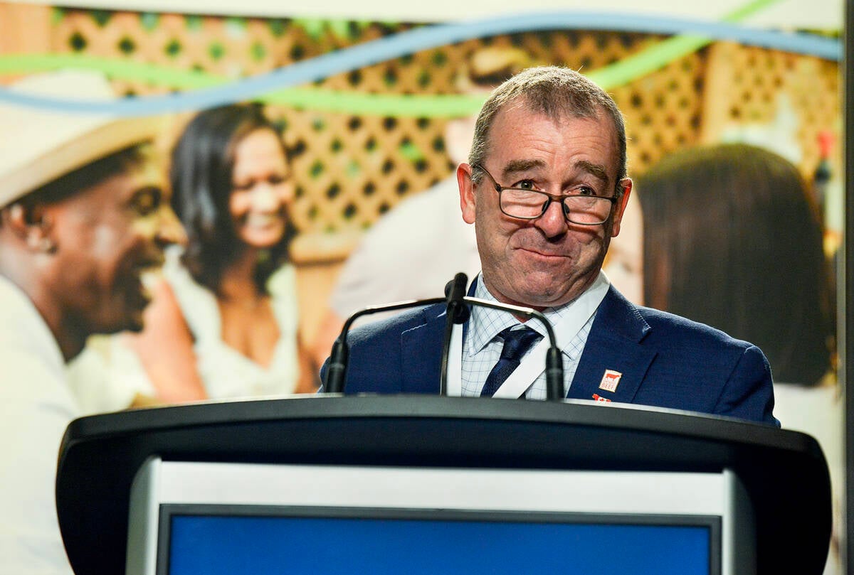 Jason Leblond steps into the Beef Farmers of Ontario president role during the organizations 64th annual general meeting held in Toronto, Feb. 18, 2026. Photo: Diana Martin