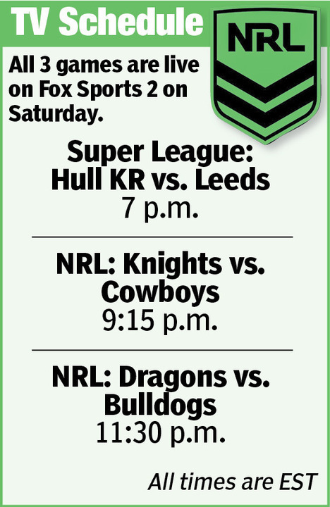 The NRL schedule is pictured.
